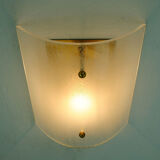 Mid century sconce acrylic and brass 1960s 1970s lucite wall lamp