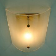 Mid century sconce acrylic and brass 1960s 1970s lucite wall lamp