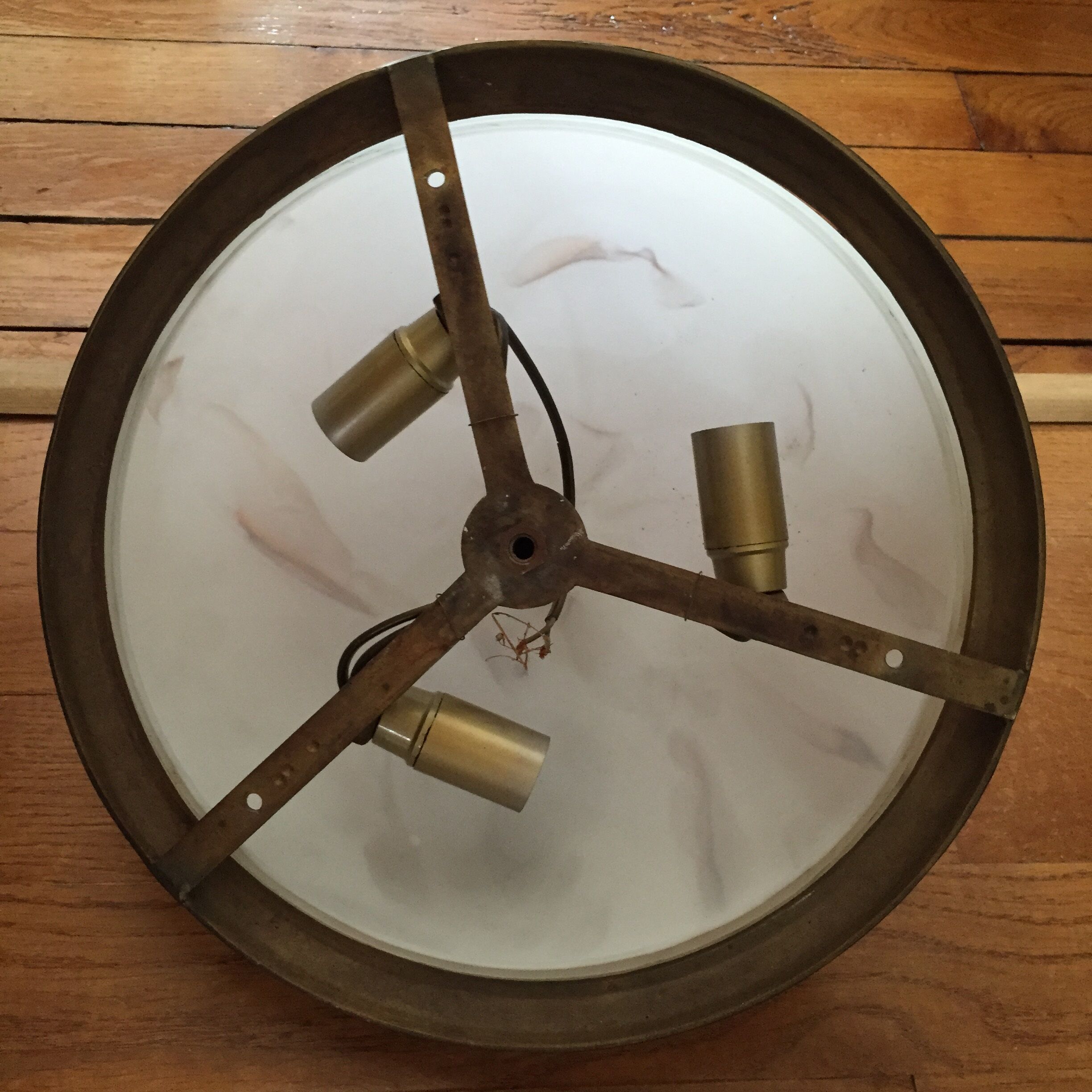 Opaque glass ceiling light