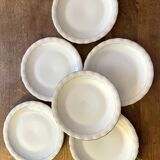 6 assiettes plates en porcelaine de Limoges signé P.Dessagne en très bon ét