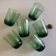 Set de 6 verres gobelets XL 1960 en verre vert