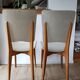 Pair of vintage Scandinavian-style skai chairs