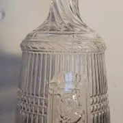 Carafe Jules Grevy 1879 fait main, verre moulé.
