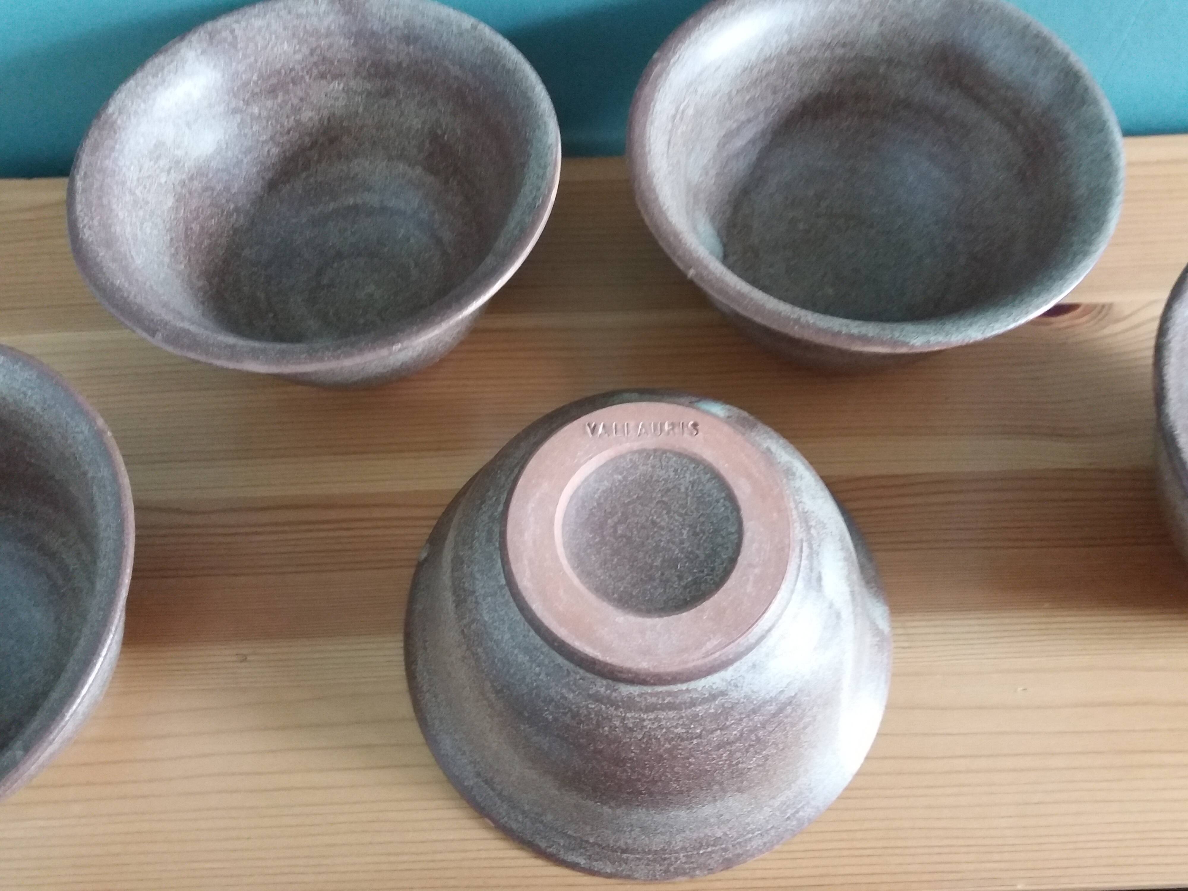 Vallauris Muratore style glazed terracotta bowl