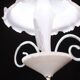 Lustre vintage blanc « umbrella » en verre de Murano, années 1980