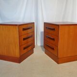 Pair of Scandinavian G Plan teak bedsides