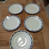Set of five porcelain plates