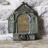 La Borne glazed ceramic mirror