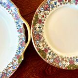 Assiettes et plat à dessert Limoges à fleurs