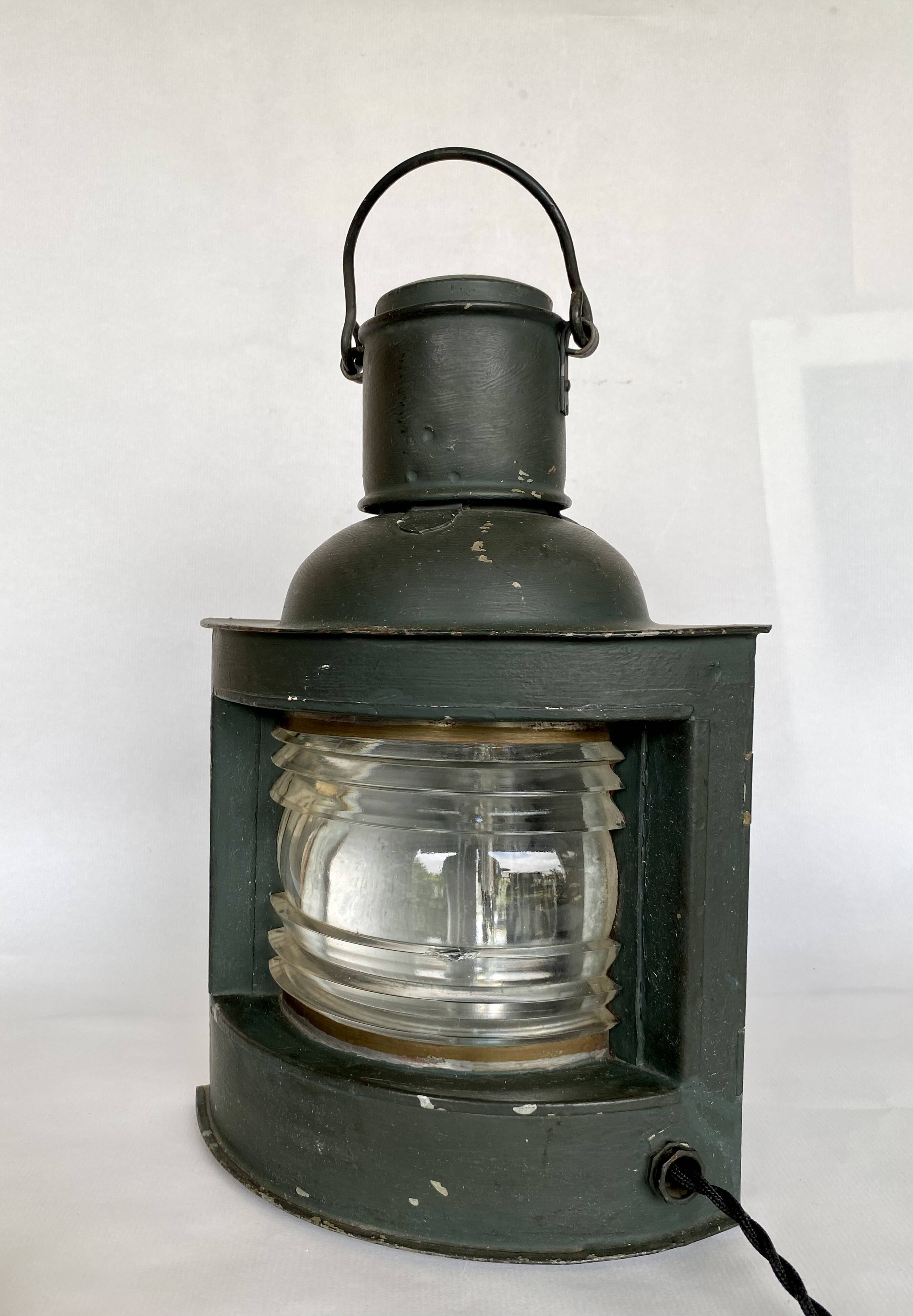 Marine lamp 1900, electrified, 2m fabric cable