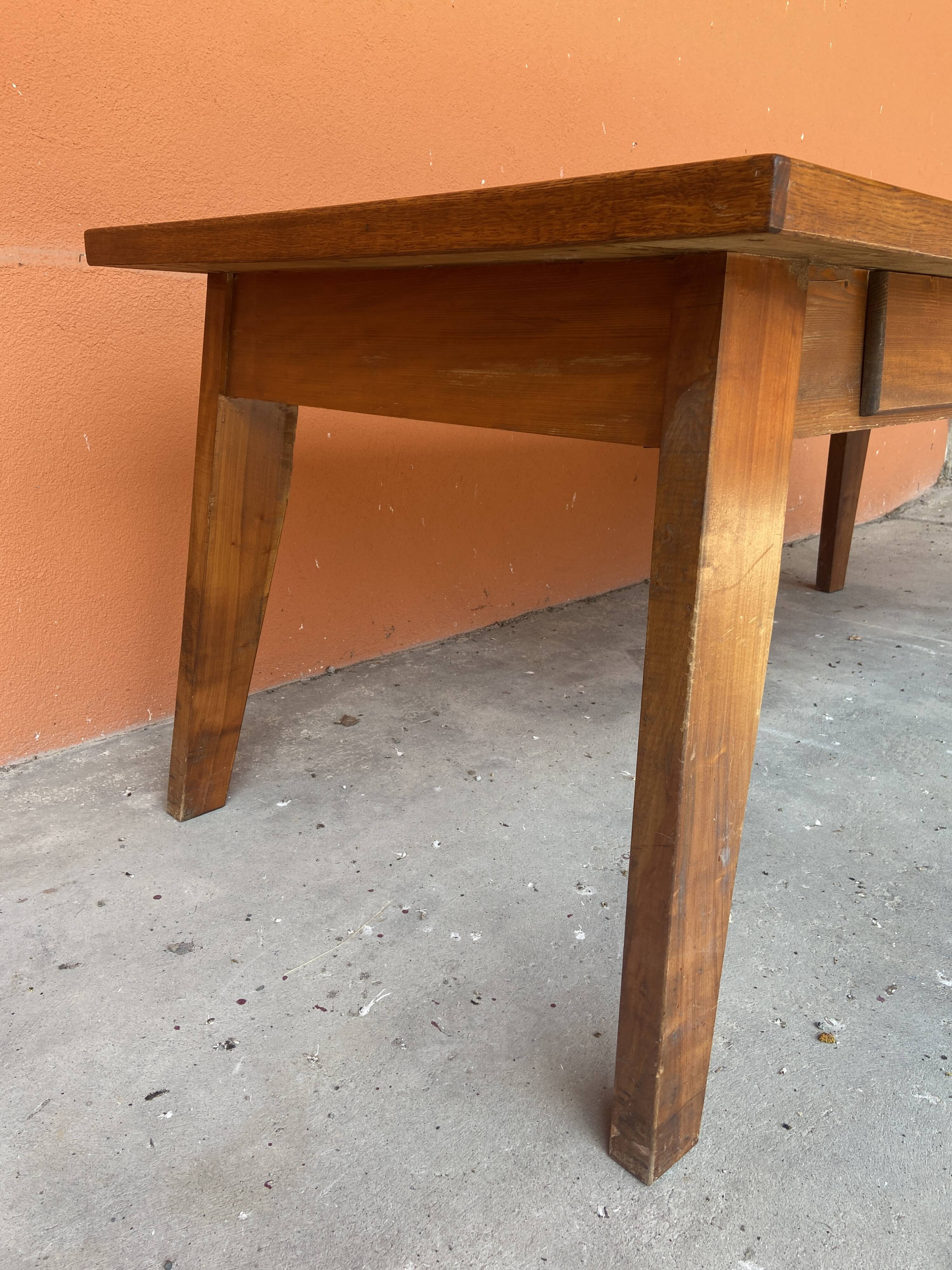 Farmhouse table Scandinavian brutalist dining table vintage 1960s legs com