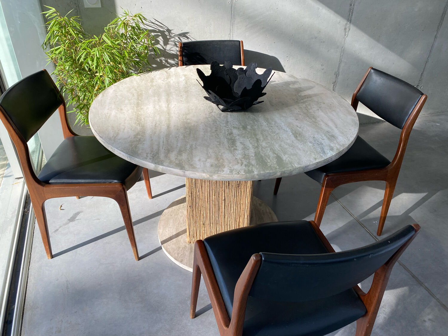 4 scandinavian teak chairs