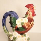 Vintage slip rooster pitcher