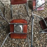 Set of 6 vintage Pagholz Flötotto stackable chairs in Pagwood