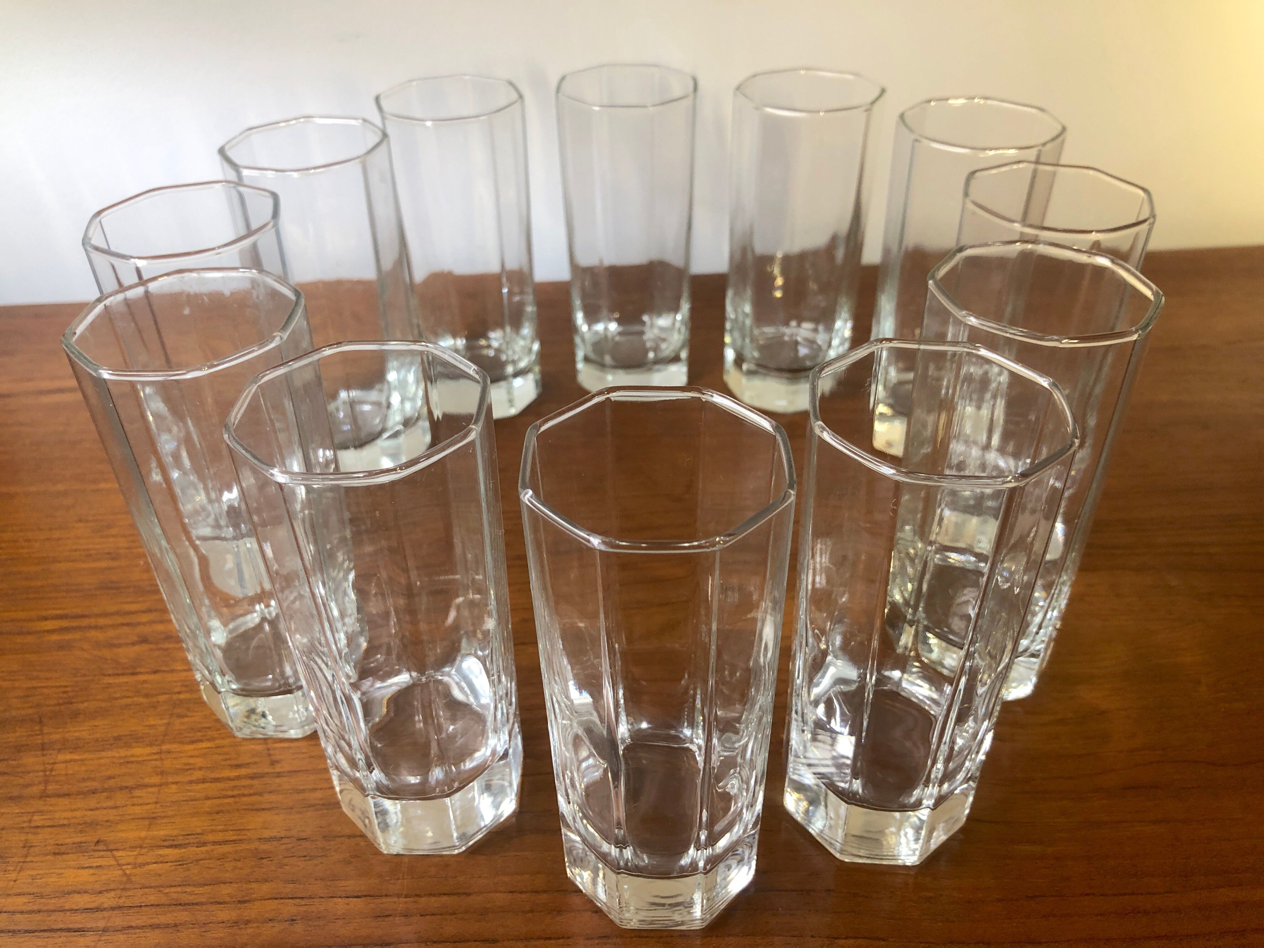 Glasses Aperitifs in transparent vintage glass Octime