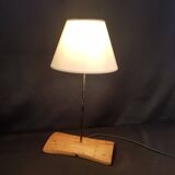 Wood and metal table lamp