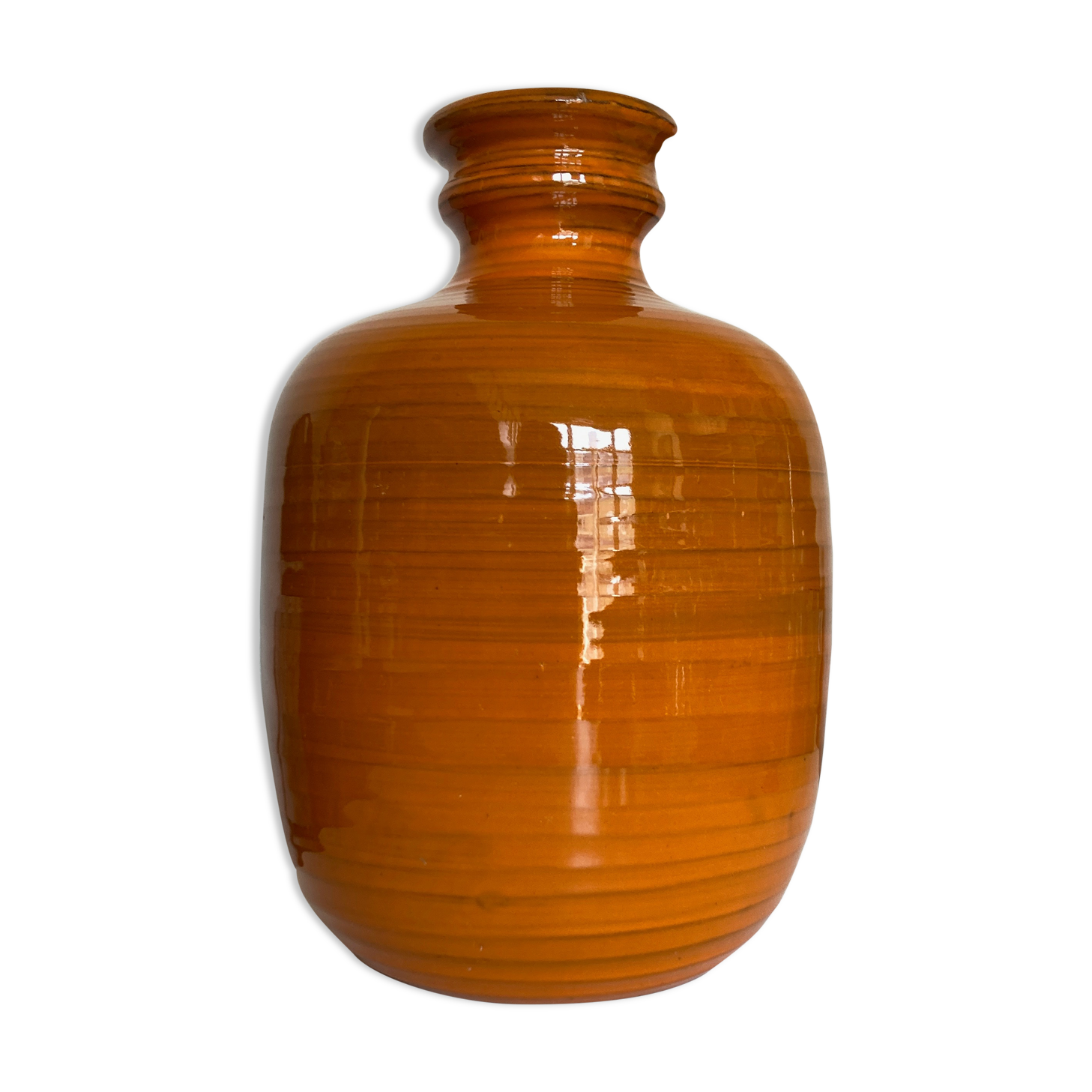 Vase XXXL Italian design 1960 in glazed earth
