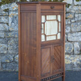 Napoleon III library cabinet or partition cabinet, furniture with beveled display window