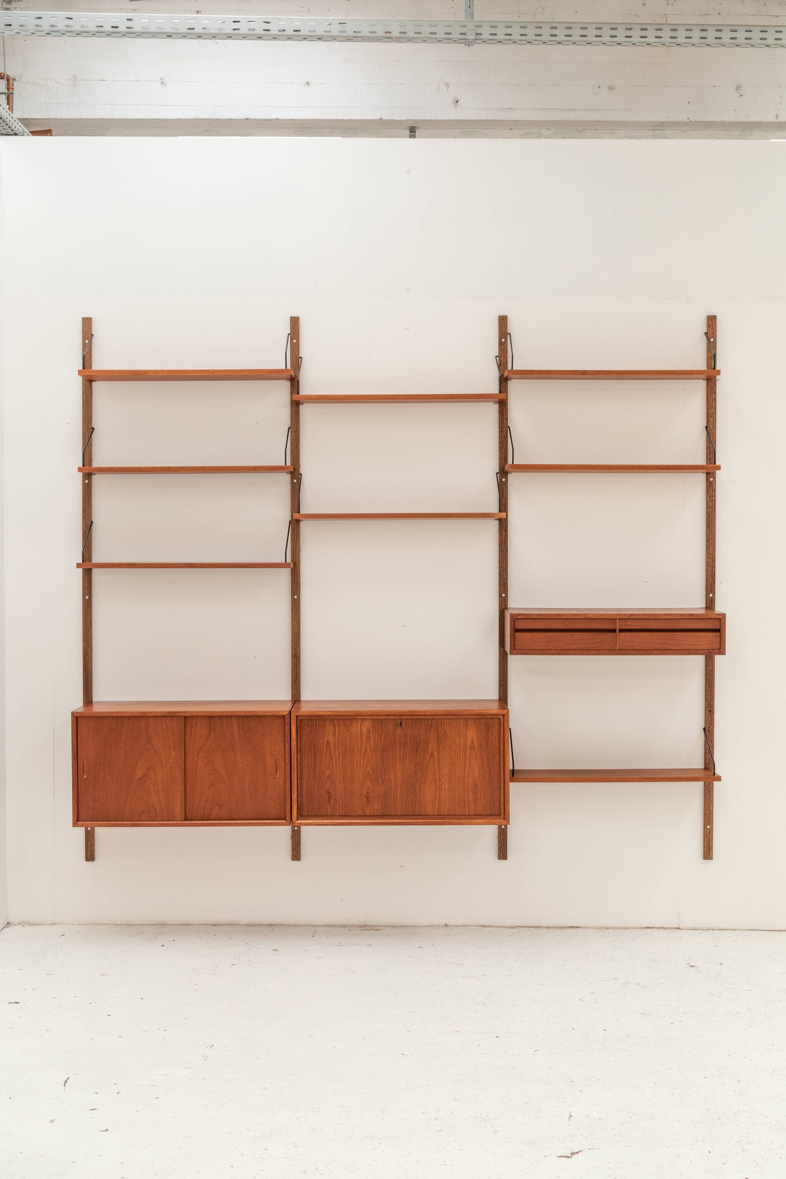 3-column wall unit by Poul Cadovius