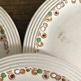 Assiettes à déssert Longwy art déco modèle Betty