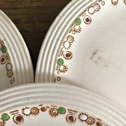 Dessert plates Longwy Art Deco model Betty