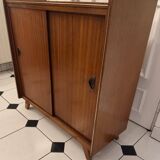 Vintage shoe cabinet with splayed legs
