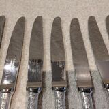 12 silver-plated dessert knives by Christofle Villeroy LXIV