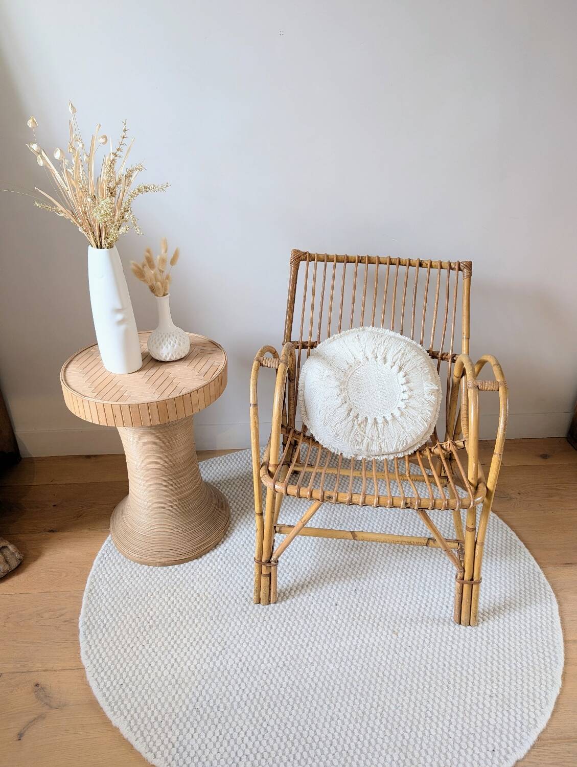 Vintage rattan armchair
