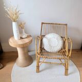 Fauteuil en rotin vintage