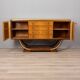 SIDEBOARD VINTAGE 30'S SIDEBOARD IN WOOD AND GLASS ITALIAN ART DECO DESIGN