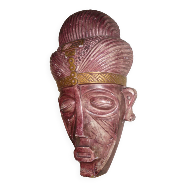 Masque africain violet et or — Beyit