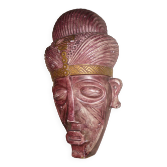 Purple and gold African mask