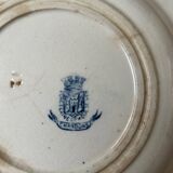 Set of 3 antique "Iron Earth" soup plates