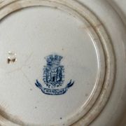 Set of 3 antique deep plates "Terre de Fer"