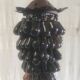 Amber Murano glass cluster pendant - mid 20th century