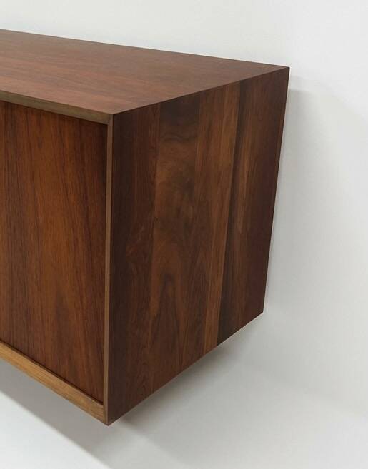 Poul Cadovius Floating Wall Mounted Rosewood Sideboard By CADO, 1960s.