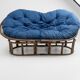 Handcrafted Italian "Mamasan" Loveseat Sofa in Solid Natural Reed & Ve
