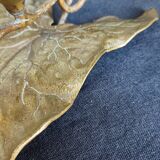 Antique bronze ivy leaf candle holder