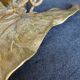 Antique bronze ivy leaf candle holder