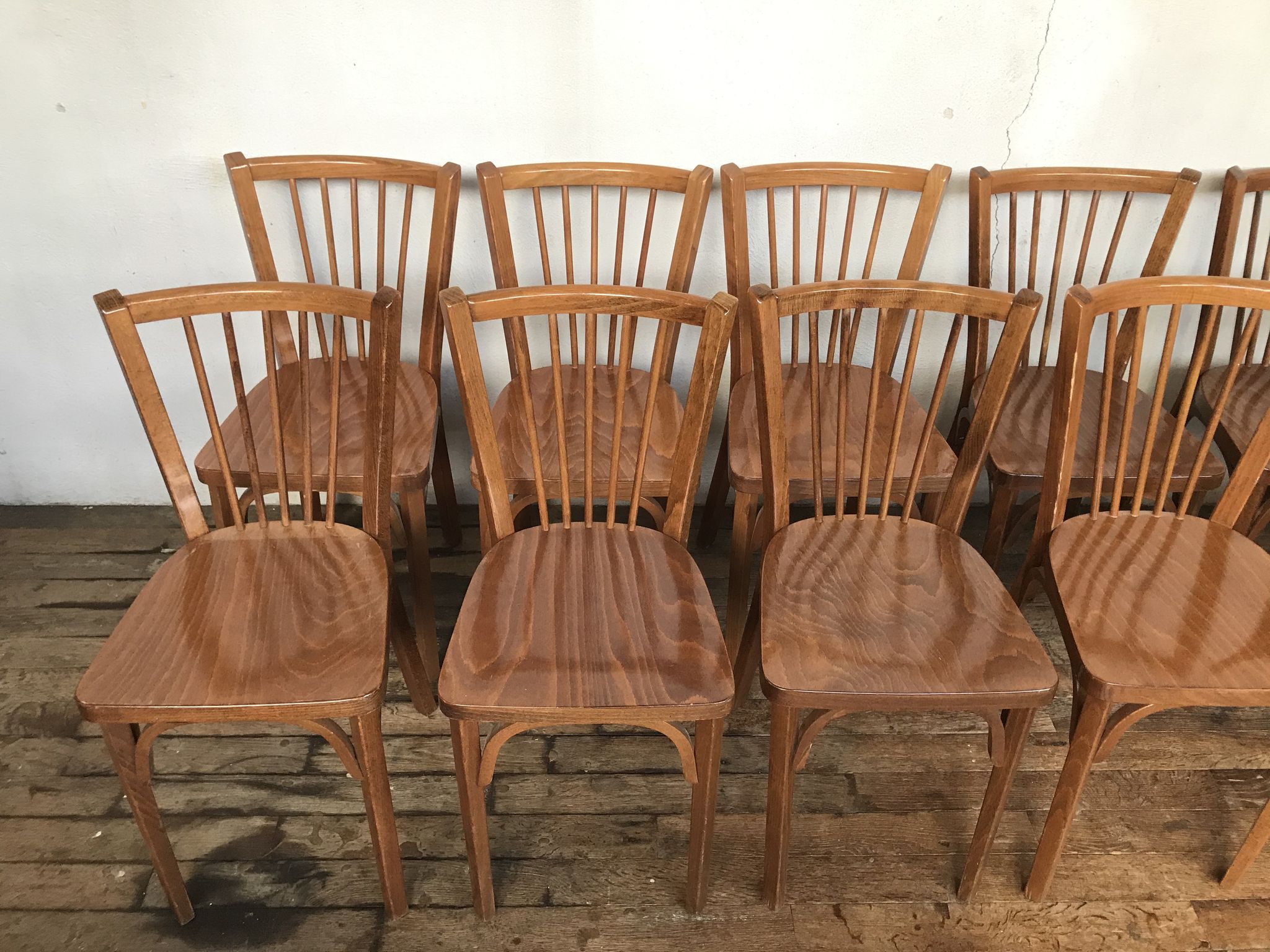 Rare series of 50 chairs Baumann fanett vintage design 1950 1960