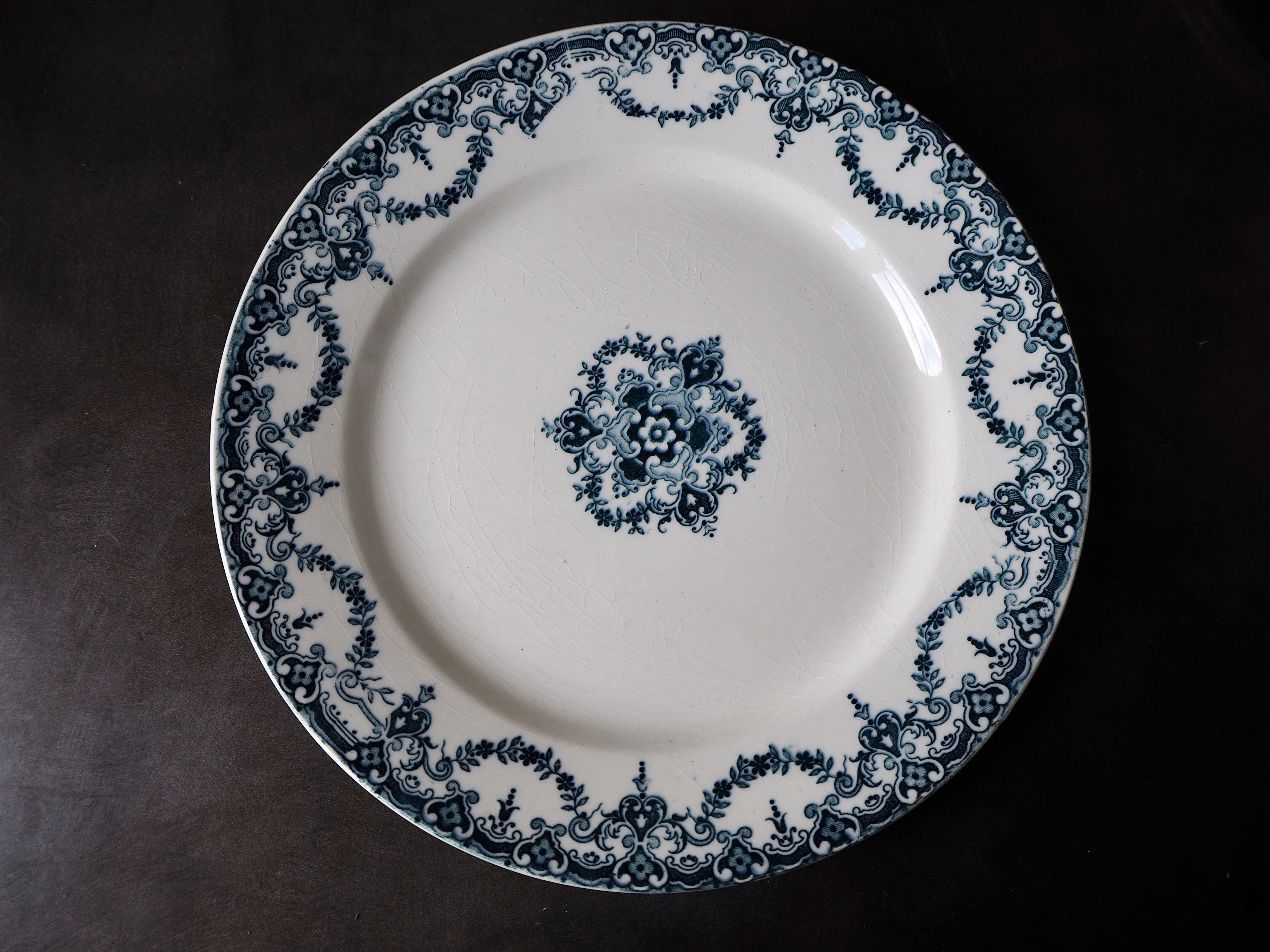 Set of 6 dinner plates Terre de Fer E. Bourgeois, Excelsior model