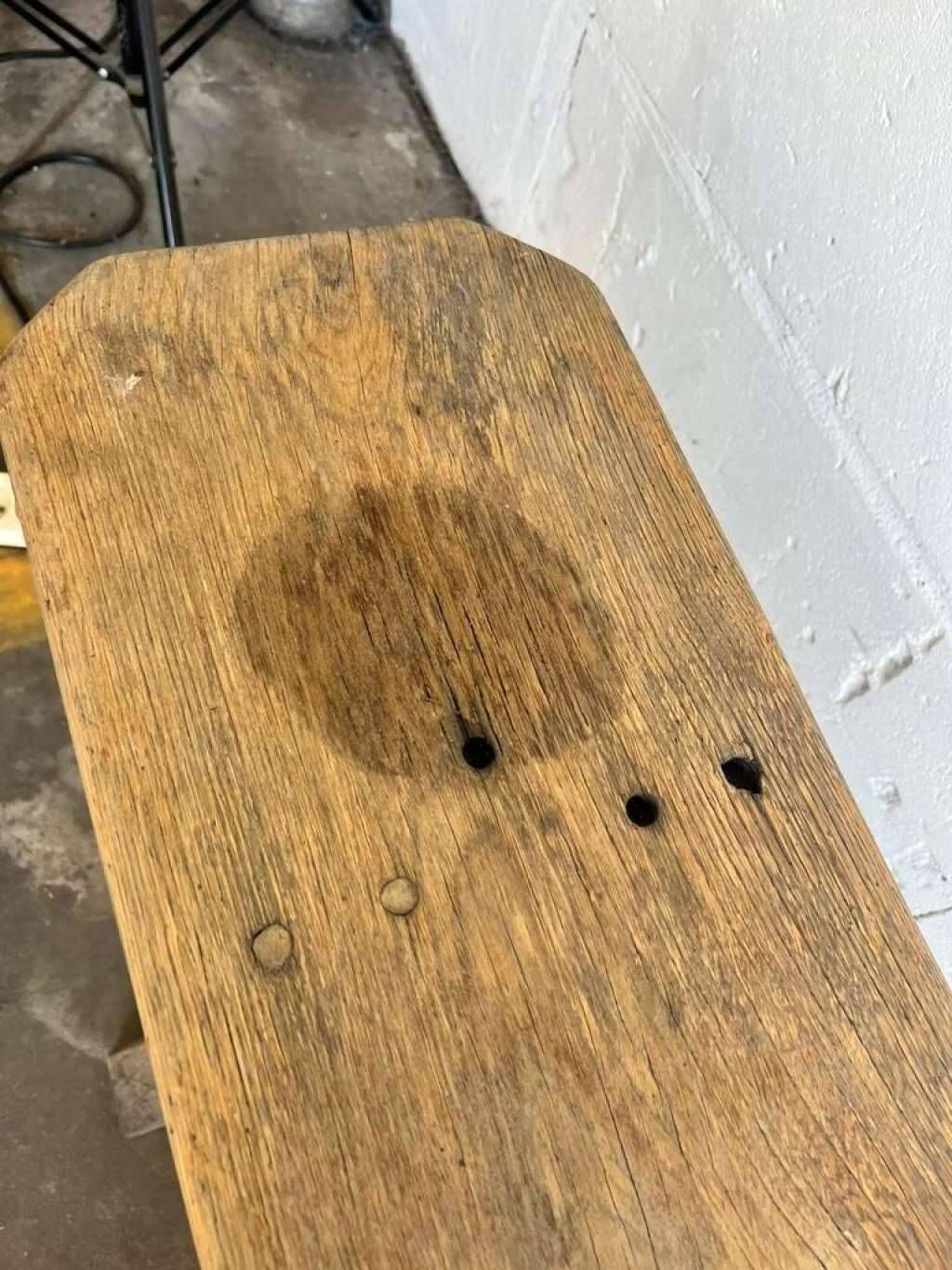 Banc Vintage En Bois Et Métal Pour Maison De Poupée - Ancien, Fonte, Occasion