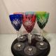 Saint louis chantilly 6 rhine wine glasses roemer colored crystal - 21.5 cm