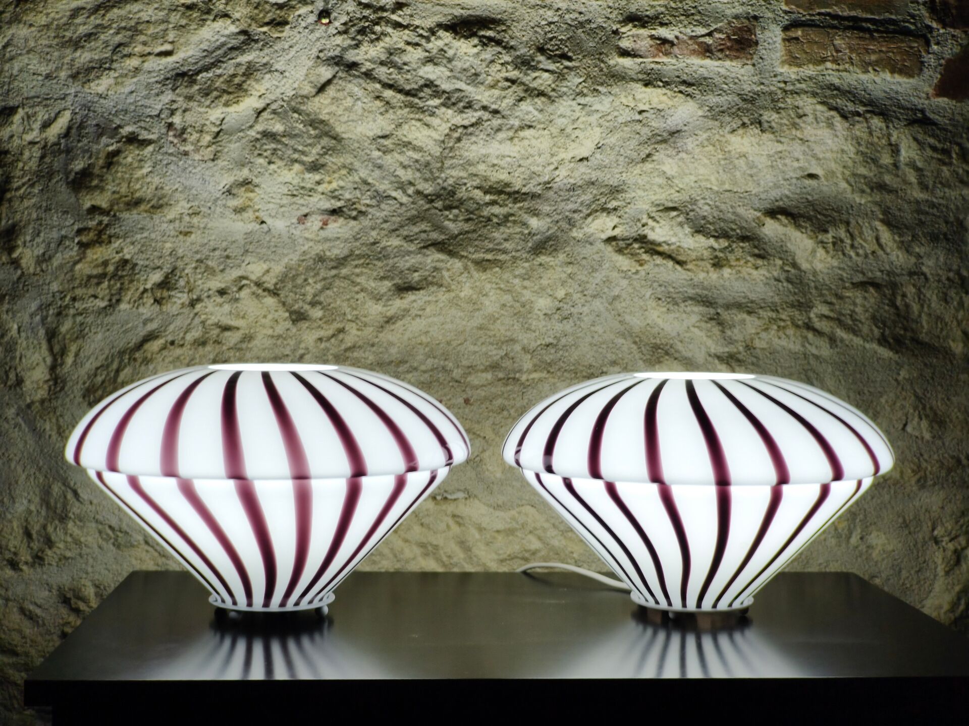 Authentic vintage blown glass lamps