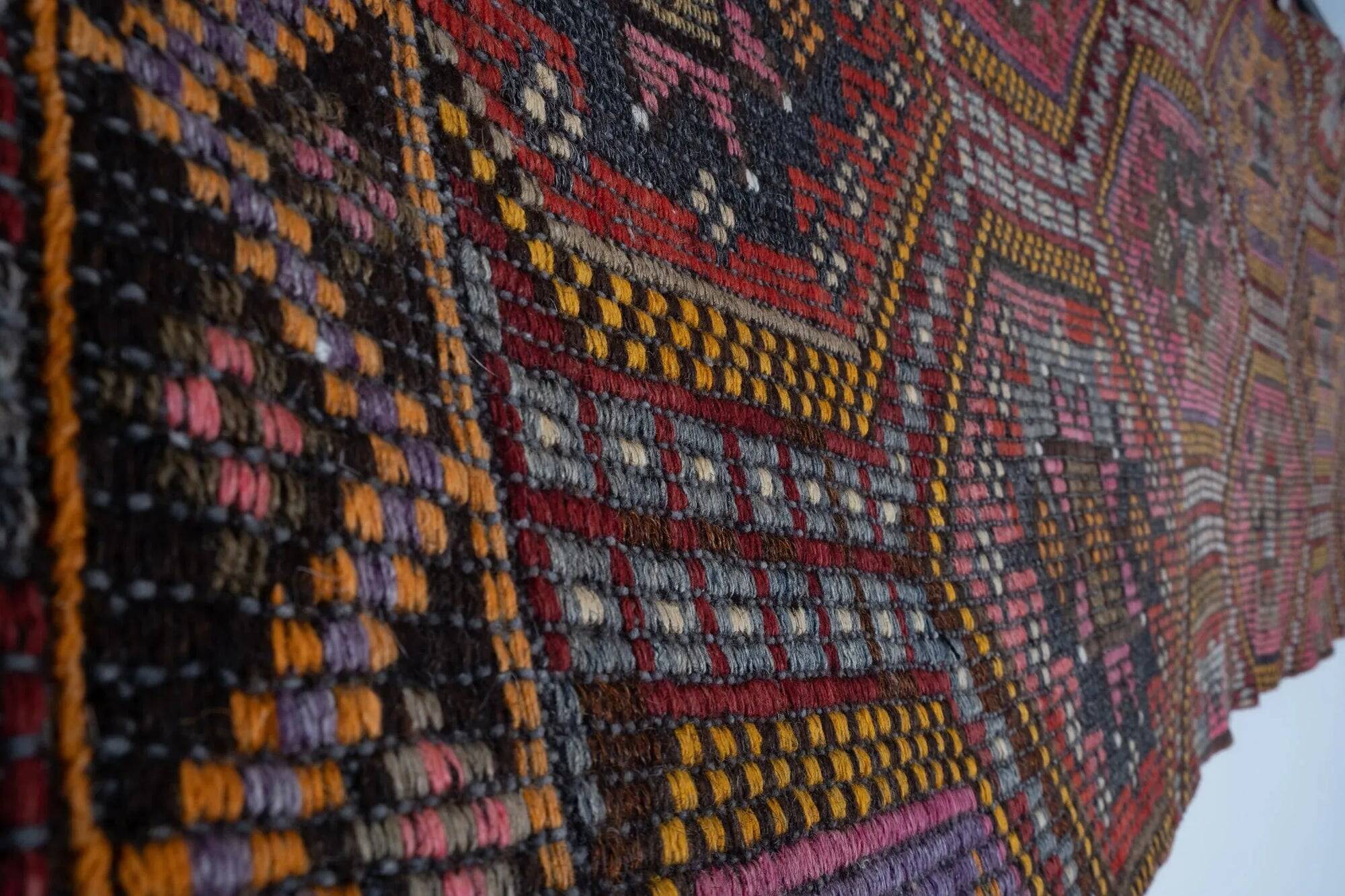 Vintage Turkish hallway rug 88x288 cm