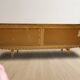 Mid-century wooden folding sofa bed frame, extendable daybed, Czechoslovakia, 190 × 151 × 77 cm