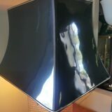 Vintage straw marquetry lamp