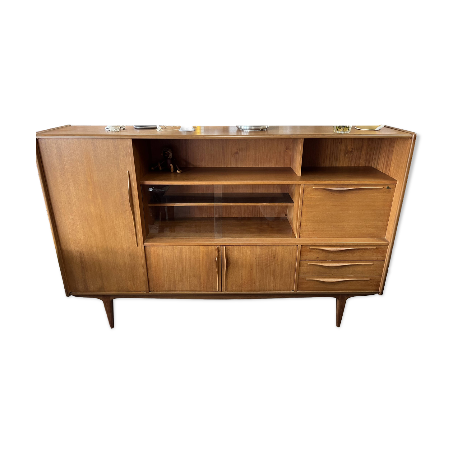 Enfilade haute scandinave en teck 1970