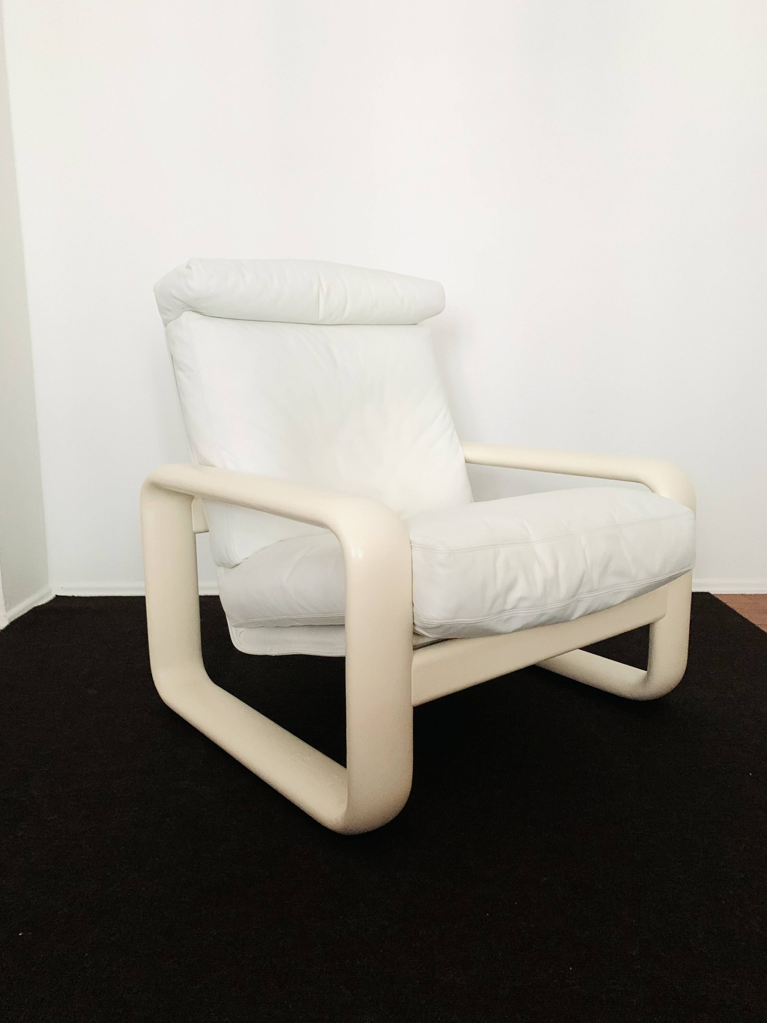 Hombre Leather Chair & Ottoman by Burkhard Vogtherr for Rosenthal