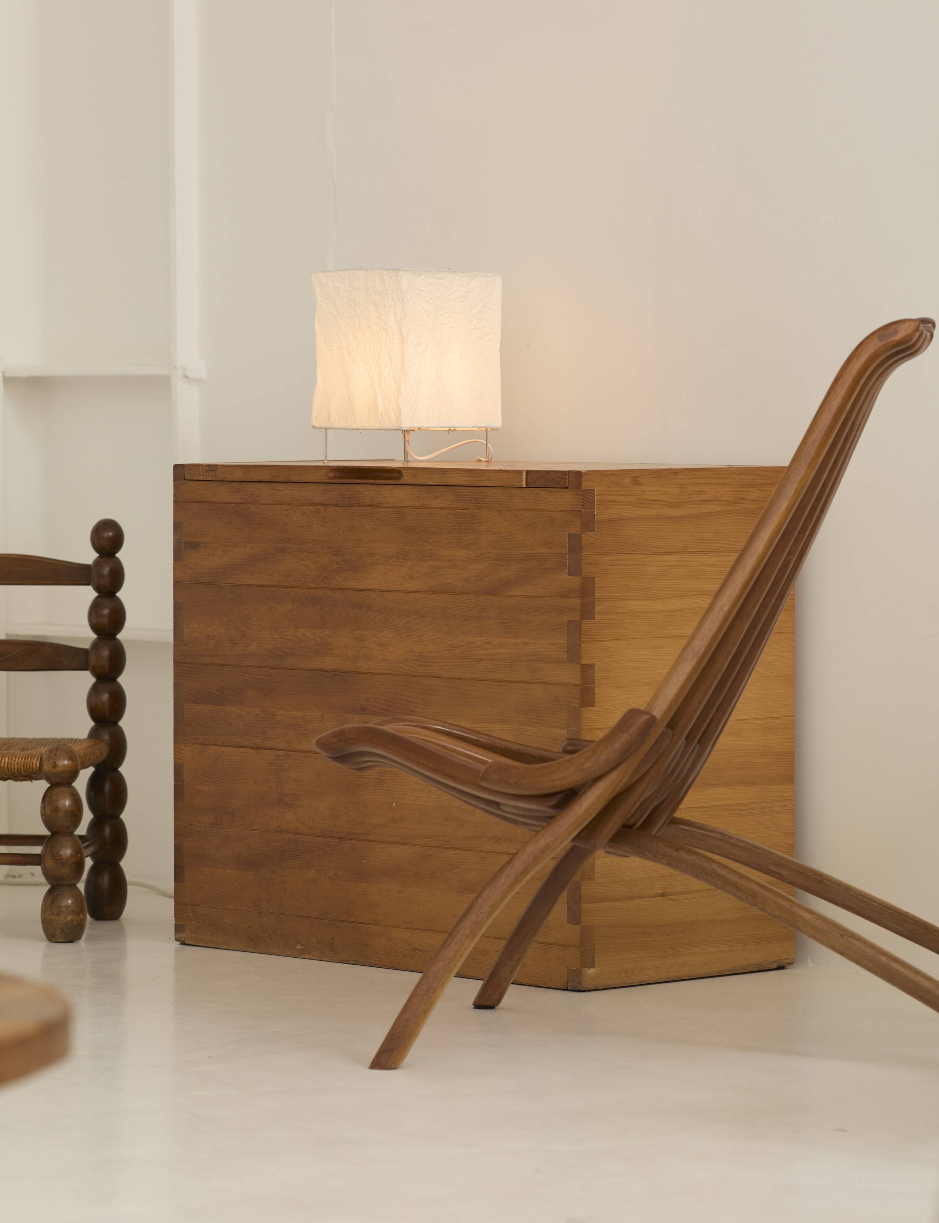 Large chest Maison Regain in solid pine Vintage Circa 1975